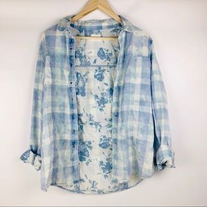 Hudson Britt buffalo check cotton shirt